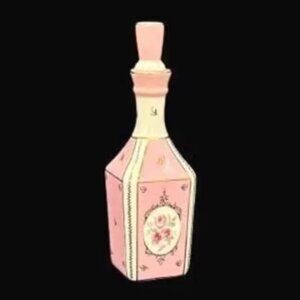 Vintage Simply Shabby Chic Pink and White Gold Trimmed Floral Ceramic Perfume Bo